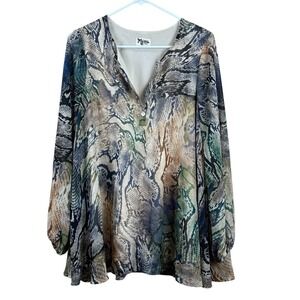 Show Me Your Mumu Jamie Tunic‎ Rioconda Snake Print Blouse Top Size Small